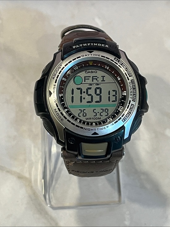 Casio Pathfinder Digital Watch in Black and Brown 45mm